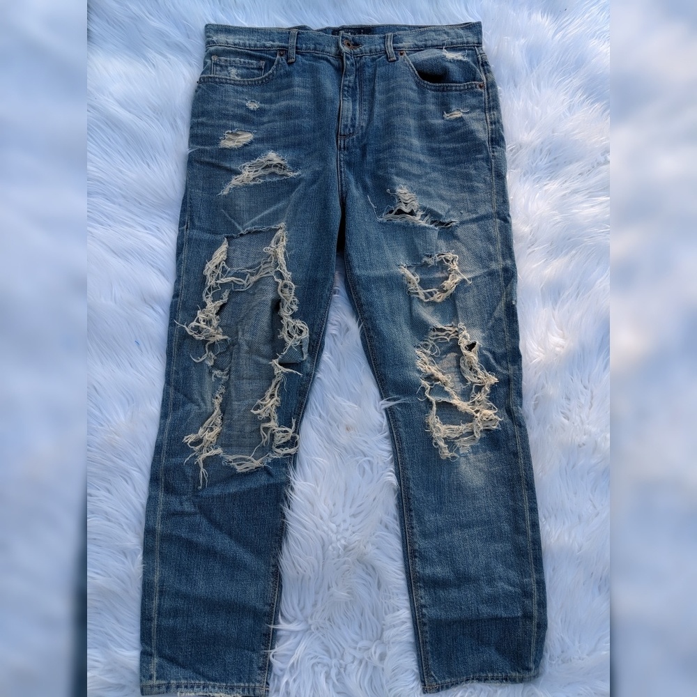 LUCKY BRAND DESTROYED BRIDGETTE SKINNY JEANS